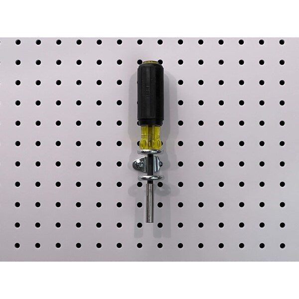 3/4 In. I.D. Steel Double Ring Tool Holder for 1/8 In. and 1/4 In. Pegboard 10 Pack