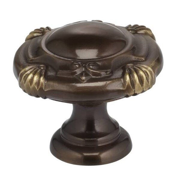 Ornate Cabinet Knob Shaded Bronze 1-3/16