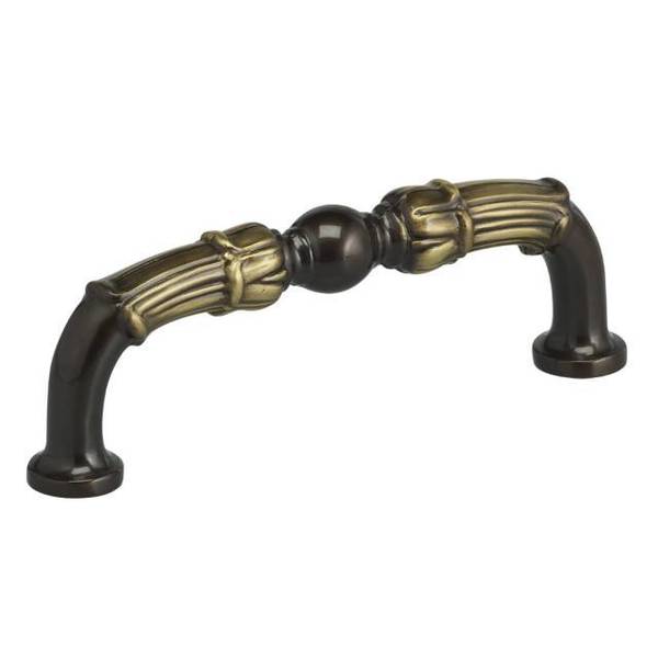 Center to Center Ornate Cabinet Pull Shaded Bronze 3-1/2