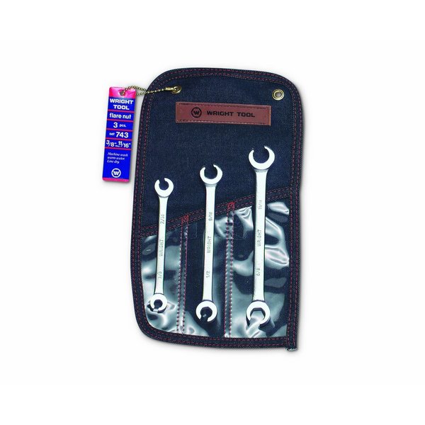 Flare Nut Wrench 3 Piece Set - 6 Point S
