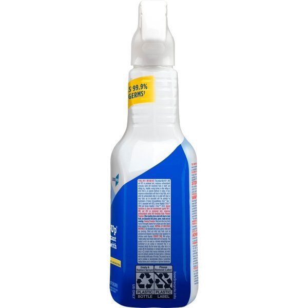 Disinfectant Cleaner, 32 oz. Trigger Spray Bottle, Unscented, Clear