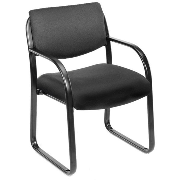 BlackGuest Chair, 23 inW24 1/2 inL34 1/2 inH, Fixed, Fabric Upholstery, Molded FoamSeat