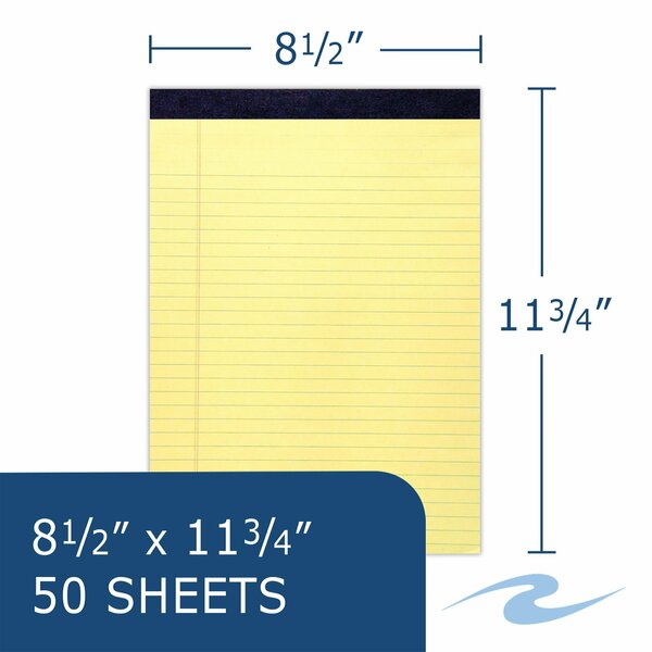Case of Canary Legal Pads, 8.5