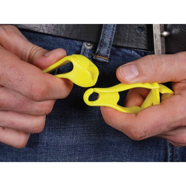 Glove Clip With Belt Clip, Lime, 2 In. D