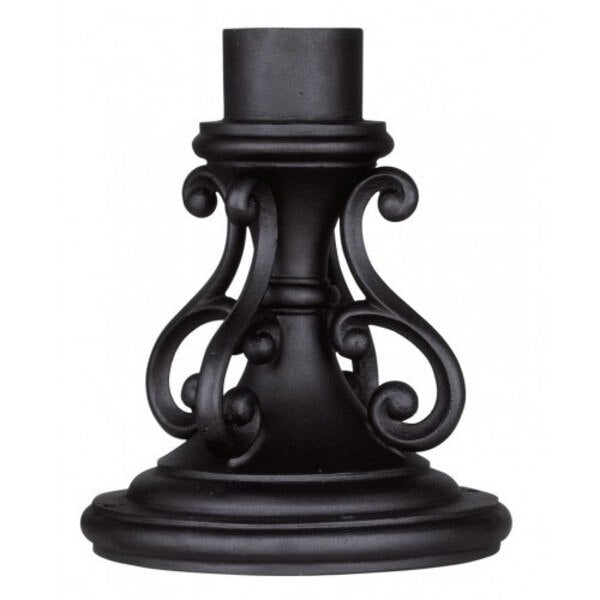 Textured Black Outdoor Pier Mount Adapte