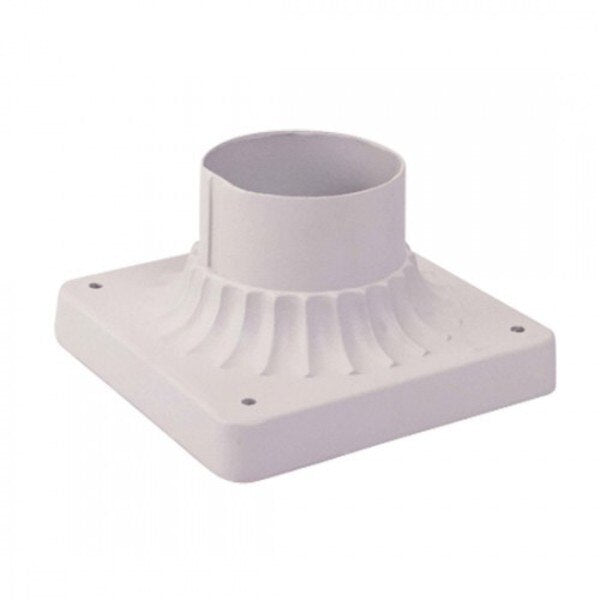 Textured White Outdoor Pier Mount Adapte