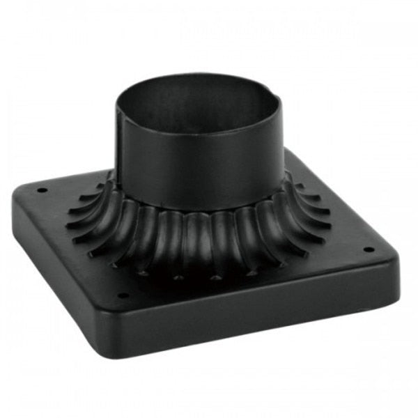 Textured Black Outdoor Pier Mount Adapte