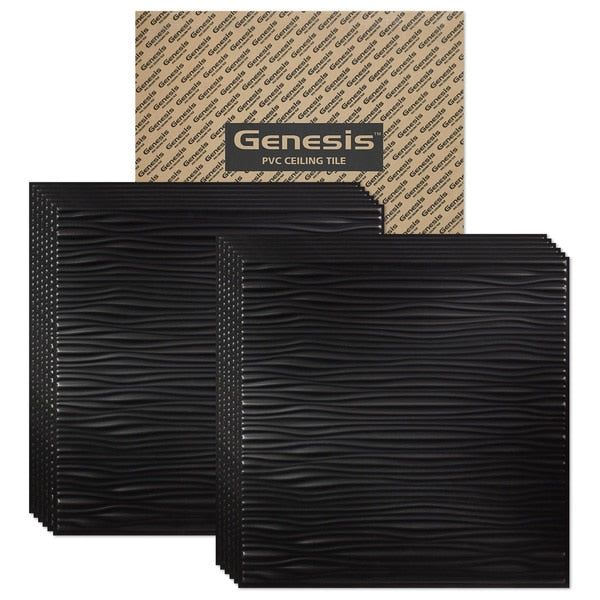 Drifts Ceiling Tile, 24 in W x 24 in L, 12 PK