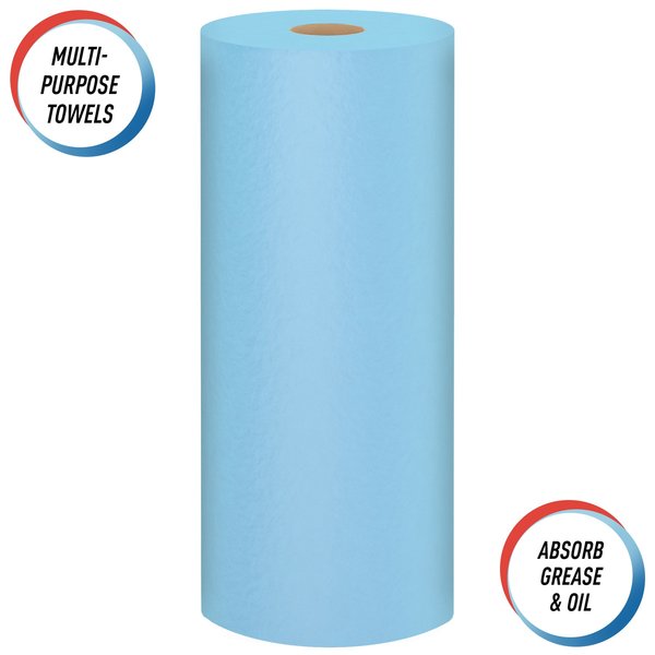 Scott Shop Towels Original, Multipurpose, Perforated Roll, Blue, 55 Towels/Roll, 11
