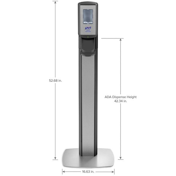 Hand Sanitizer Disp, GY, 1200mL, 16 5/8 inD
