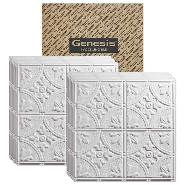 Antique Ceiling Tile, 24 in W x 24 in L, 12 PK