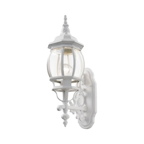 Textured WhiteOutdoor Wall Lantern, 1 Lig
