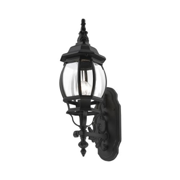 Textured Black Outdoor Wall Lantern, 1 Li