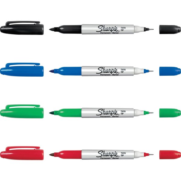 Permanent Marker Set, Fine/Ultra Fine Tip Assorted PK4