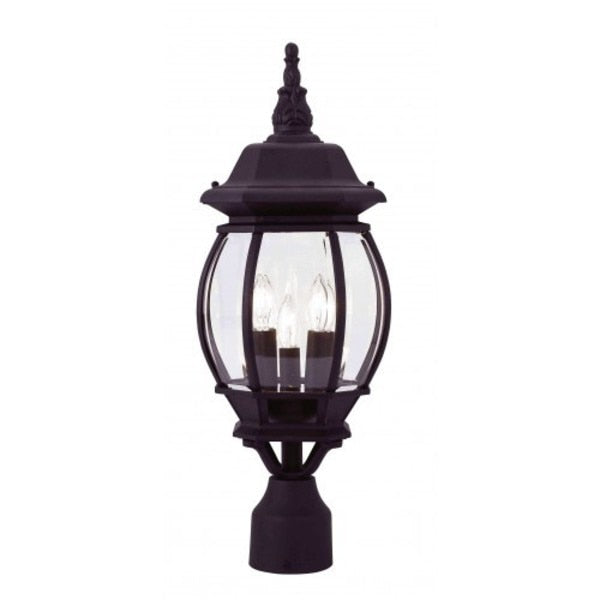 Textured BlackOutdoor Post Top Lantern, 3
