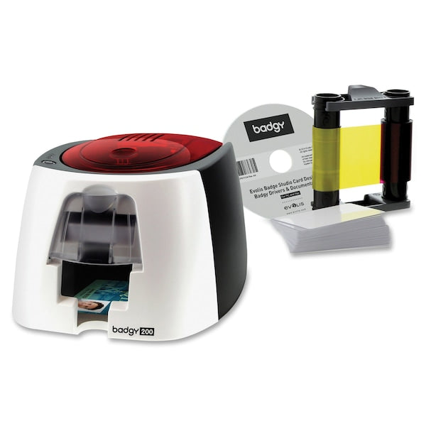 ID Card Printer, 30 mil, 5-25/32 in. H