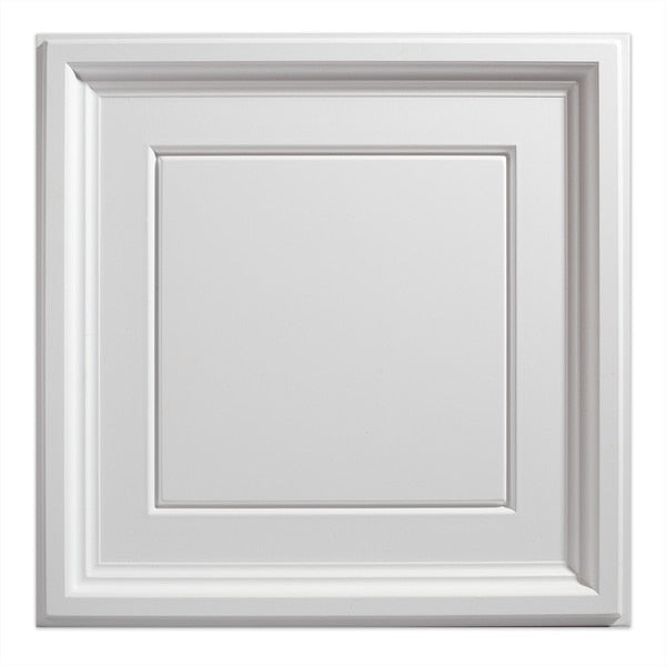 Icon Coffer Ceiling Tile, 24 in W x 24 in L, 12 PK