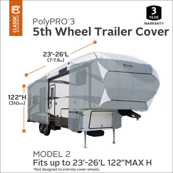 Toy Hauler Cover, 23 ft.-26 ft. L RVs Grey