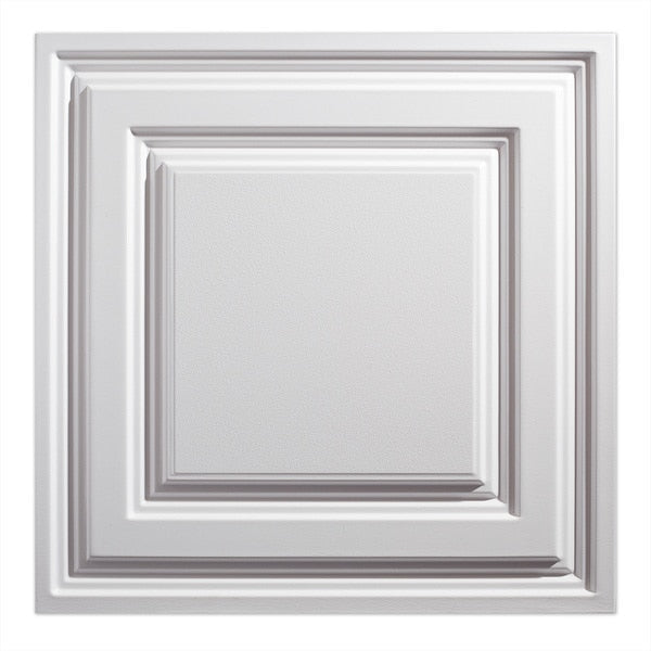Icon Relief Ceiling Tile, 24 in W x 24 in L, 12 PK