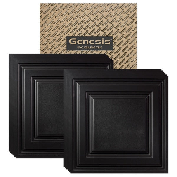 Icon Relief Ceiling Tile, 24 in W x 24 in L, 12 PK