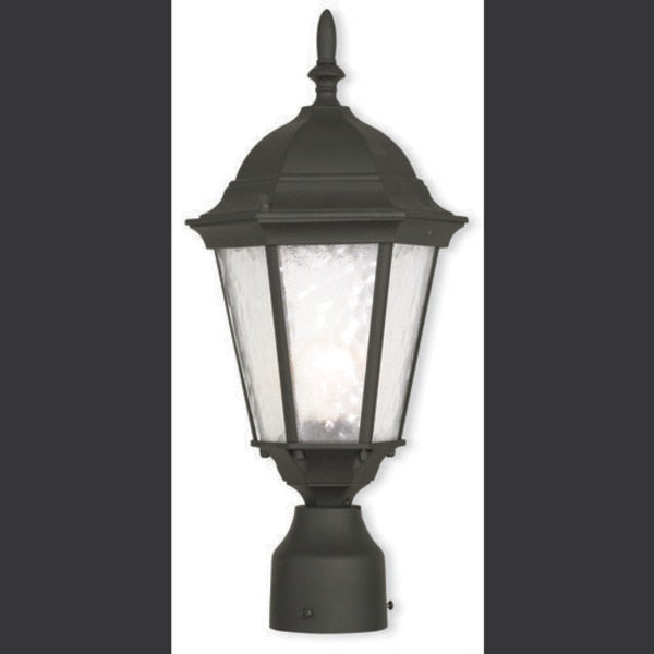Hamilton 1 Light Textured Black Outdoor Post Top Lantern