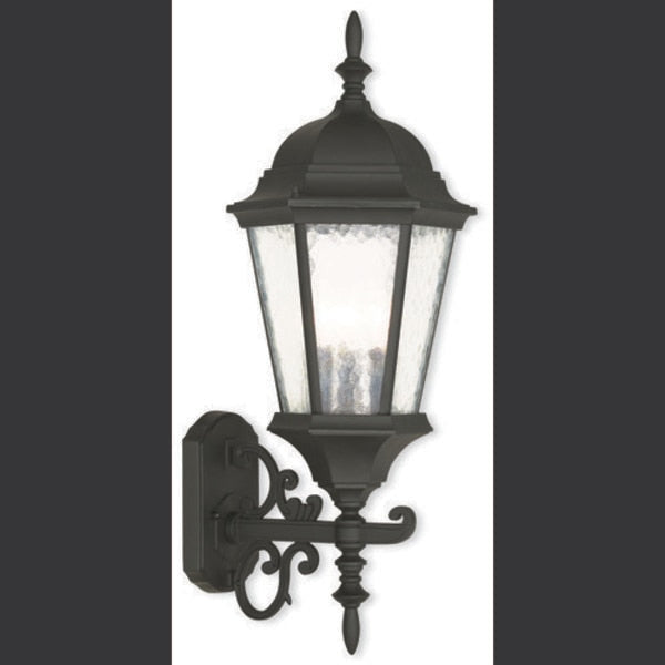 Hamilton 3 Light Textured Black Outdoor Wall Lantern