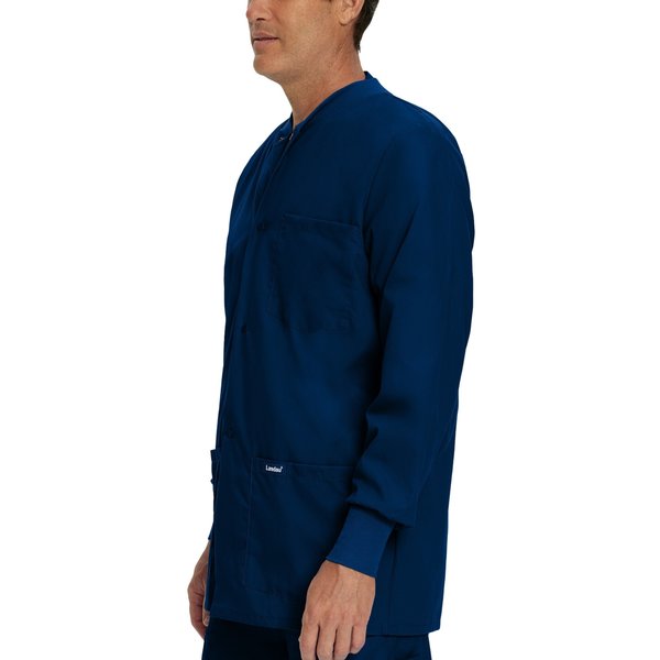 Warmup Jacket, S, Navy, 31-1/2 In. L