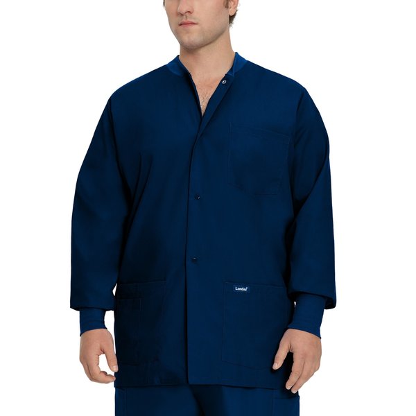 Warmup Jacket, S, Navy, 31-1/2 In. L