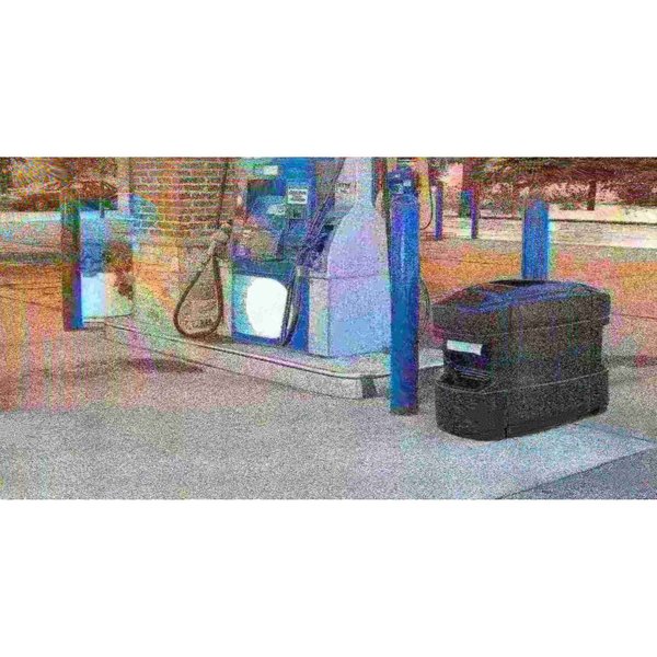 40 gal Rectangular Trash Can, Black, 34 in Dia, Plastic