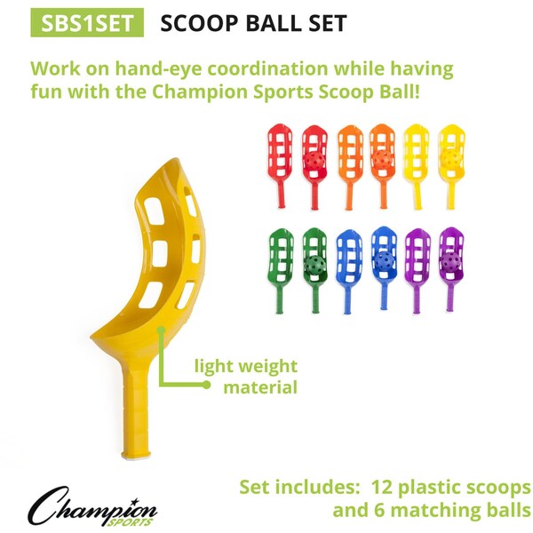 Scoop Ball Set, All Ages, PK6