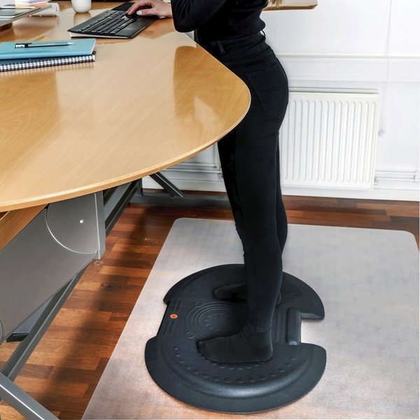 Anti-Fatigue Mat, Black, 36 in L x 26 in W, Polyurethane with fine polyester cover, 2 in Thick