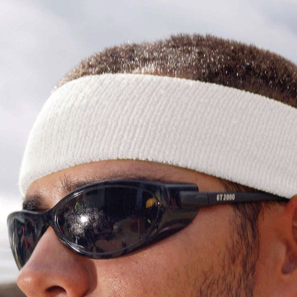 Sweatband, White, Universal, Terrycloth