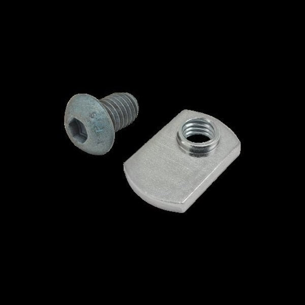 M8-1.25 Socket Head Cap Screw, Blue Zinc Plated Steel, 12 mm Length