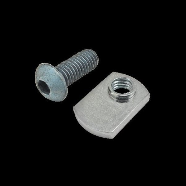 M8-1.25 Socket Head Cap Screw, Blue Zinc Plated Steel, 20 mm Length