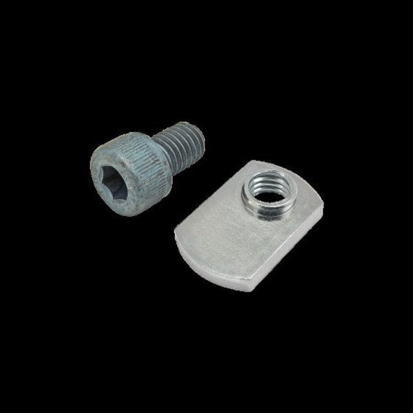 M8-1.25 Socket Head Cap Screw, Blue Zinc Plated Steel, 12 mm Length