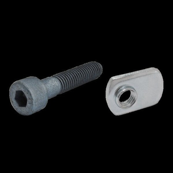 M8-1.25 Socket Head Cap Screw, Blue Zinc Plated Steel, 40 mm Length