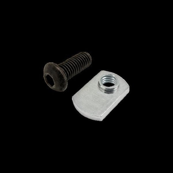 M8-1.25 Socket Head Cap Screw, Black Zinc Plated Steel, 20 mm Length