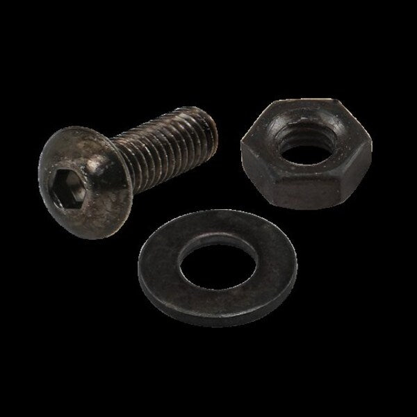 M4-0.70 Socket Head Cap Screw, Black Zinc Plated Steel, 12 mm Length