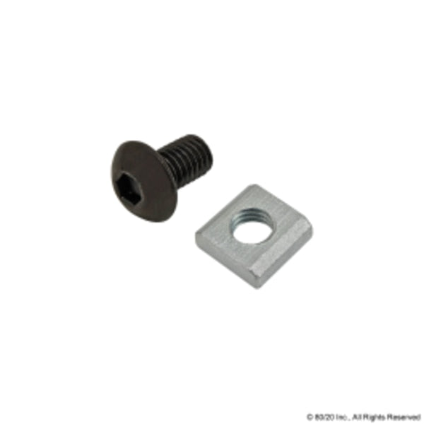 M5-0.80 Socket Head Cap Screw, Black Zinc Plated Steel, 8 mm Length