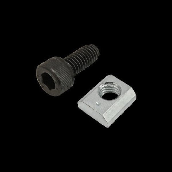 M6-1.00 Socket Head Cap Screw, Black Zinc Plated Steel, 14 mm Length