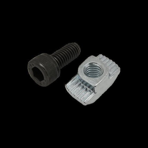 M6-1.00 Socket Head Cap Screw, Black Zinc Plated Steel, 14 mm Length