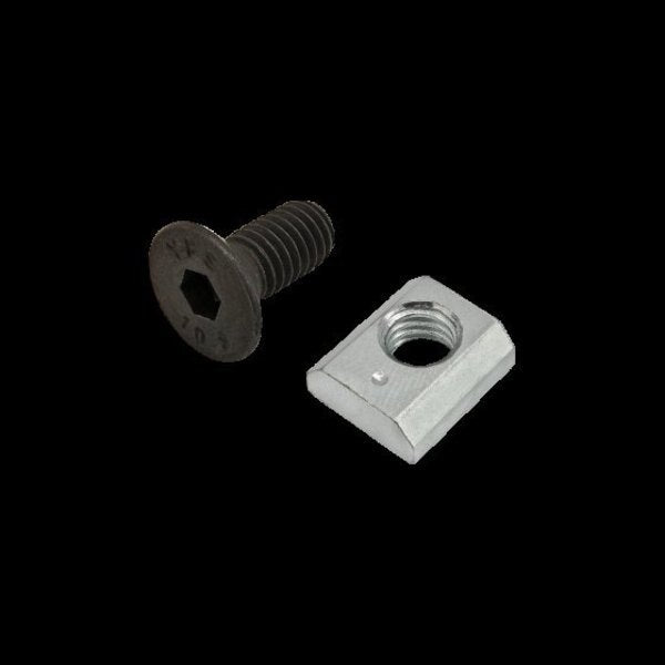M6-1.00 Socket Head Cap Screw, Black Zinc Plated Steel, 14 mm Length