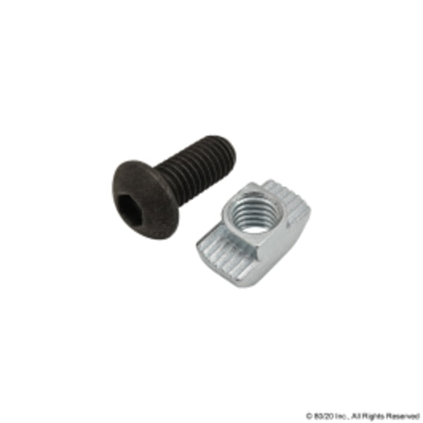 M8-1.25 Socket Head Cap Screw, Black Zinc Plated Steel, 18 mm Length