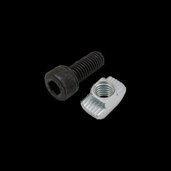 M8-1.25 Socket Head Cap Screw, Black Zinc Plated Steel, 20 mm Length