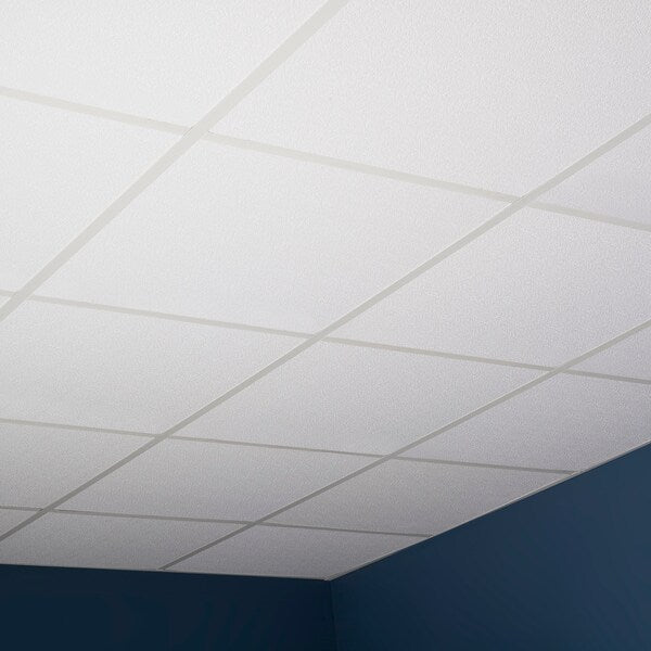 Stucco Pro Ceiling Tile, 24 in W x 24 in L, 12 PK