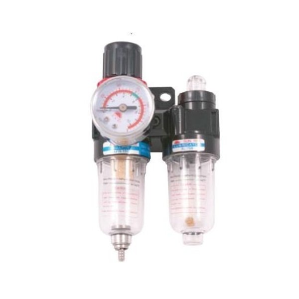 1/8 NPT Filter/Regulator/Lubricator 2 Piece Unit (Clear)