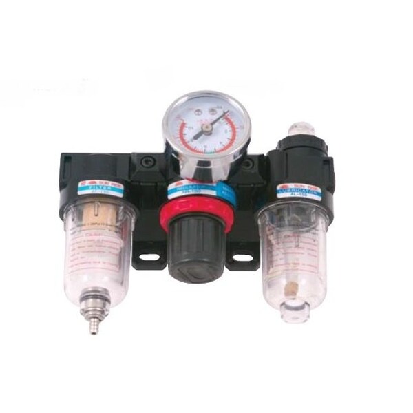 1/4 NPT Clear Filter/Regulator/Lubricator 3 Piece Unit