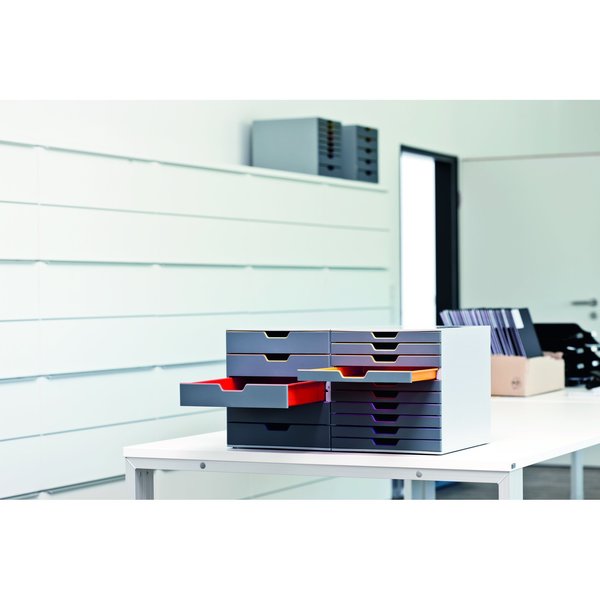 Desktop Storag, 5 Drawere Box, Gray/Multi