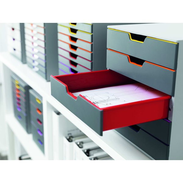 Desktop Storag, 5 Drawere Box, Gray/Multi