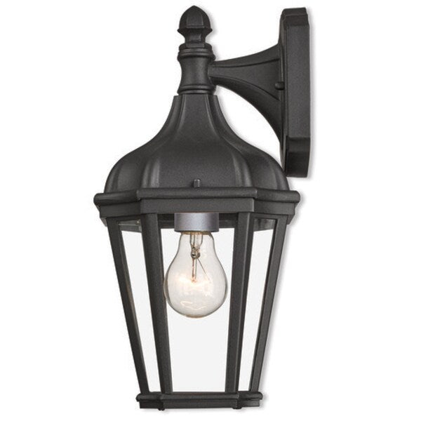 Morgan 1 Light Textured Black Outdoor Wa